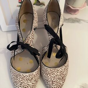 Boden Brown and Black Polka Dot Heels